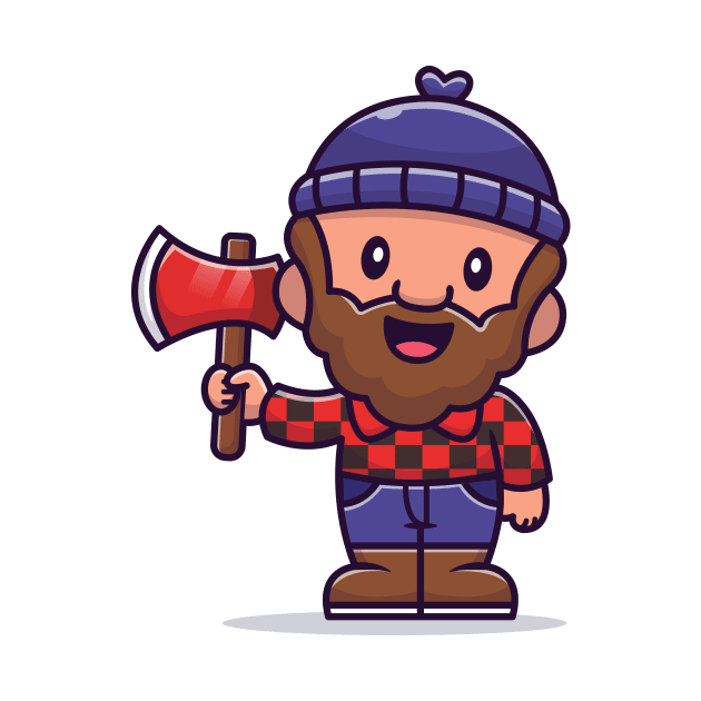 Carpenter Holding Ax Cartoon by Catalyst Labs