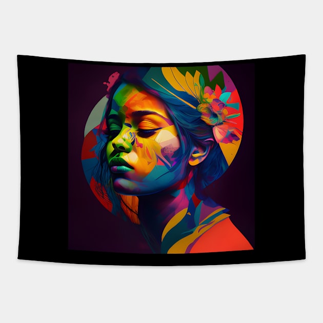 Abstract Portrait. Tapestry by n23tees