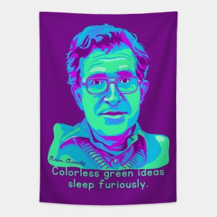 Noam Chomsky Portrait and Quote Tapestry