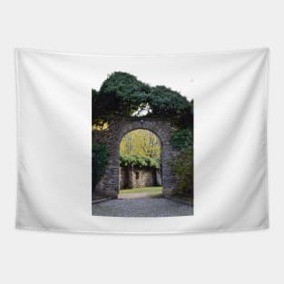 Castle gate in autumn Tapestry