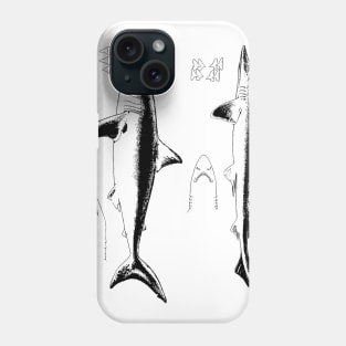 Great White Shark & Mako | Ocean Sea Animal Science Phone Case