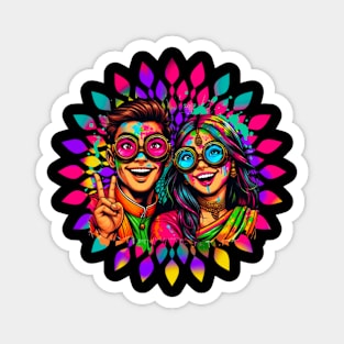 T shirt for Happy Holi festival celebration 02 Magnet