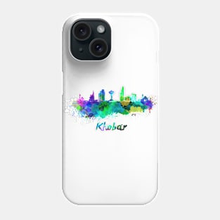 Khobar skyline in watercolor Phone Case