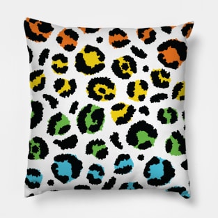 Rainbow Leopard Pillow