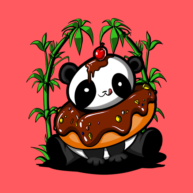 Panda Bear Donut by underheaven