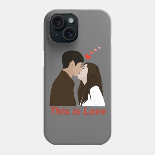 Man and woman kissing Phone Case