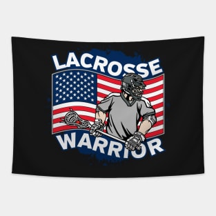 American Lacrosse Warrior Tapestry