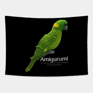 Amigurumi Parrot, white lettering Tapestry