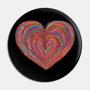 Colorful heart design | Pin