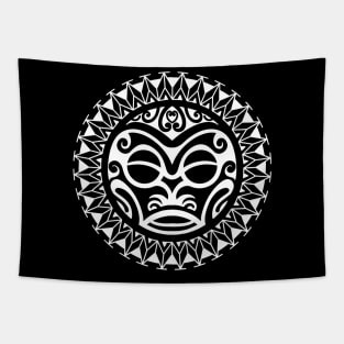 Tiki face Polynesian style Tapestry