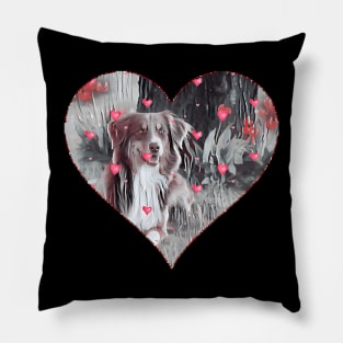 🌟🐶 1 Happy Dog in a Heart of Hearts 💖🐾 | Cute Pet Love Art Pillow
