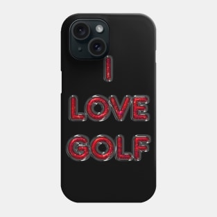 I Love Golf - Red Phone Case