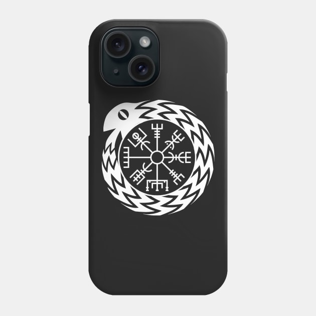 Vegvisir Jormungandr Norse Mythology T-shirt Phone Case by AgemaApparel