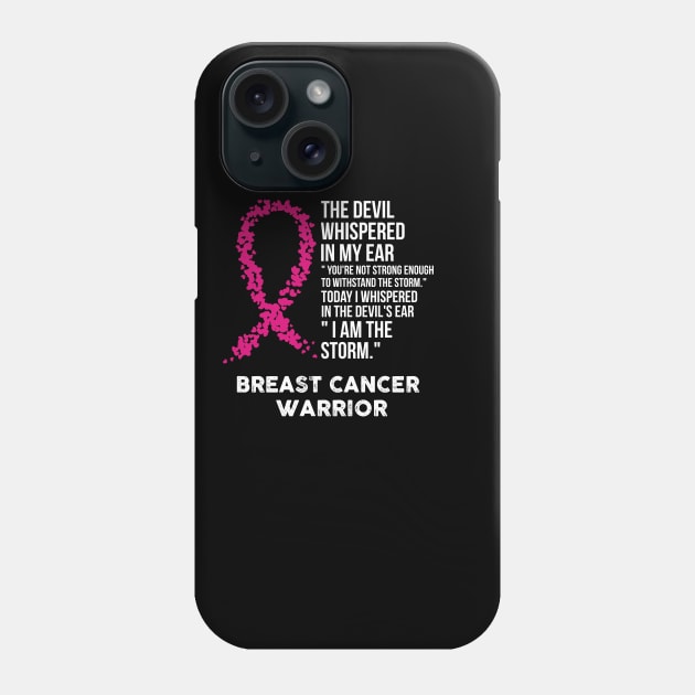 The Devil- Breast cancer Awareness Support Ribbon Phone Case by HomerNewbergereq