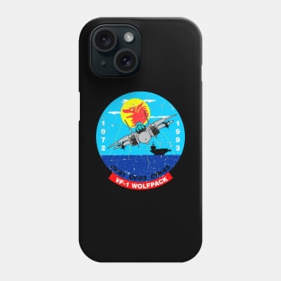 F-14 Tomcat - VF-1 Wolfpack 1972 -1993 - Grunge Style Phone Case