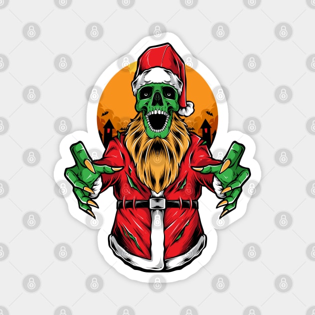 Zombie Santa Scary Magnet by Mako Design 
