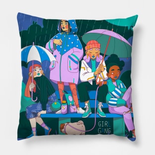 Girl Gang Rain Pillow