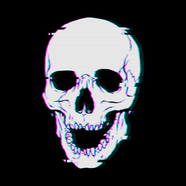 Glitch Skull by Deniart