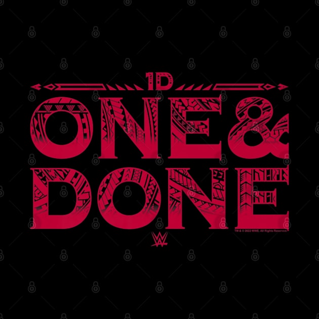 The Bloodline 1d One & Done Blood Red Text Logo by Holman