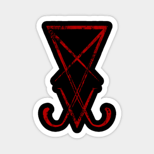 Lucifer Morning Star - Seal of Satan, Devil, Dark Art Sticker Magnet