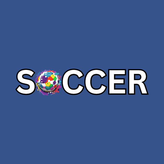 SCTX016 - Soccer Colorfull Ball by Tee Vibes Co.