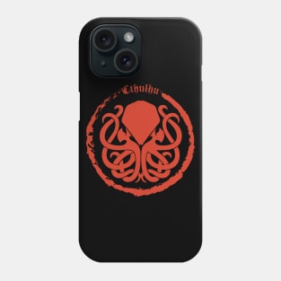 Cthulhu Logo Red Phone Case