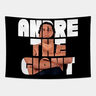 Andre the Giant White Letters Tapestry