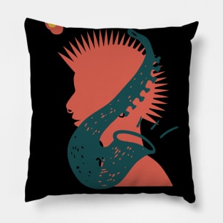 Sax Punk, Punker Saxophonist, Punkrock Sax Pillow