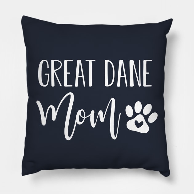 Great Dane Lover Gift Great Dane Mom Pillow by kmcollectible