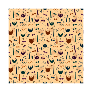 Colorful Modern Beard Design T-Shirt