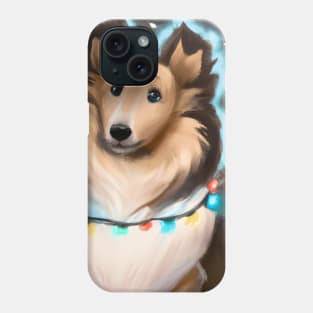 Cute Sheltie Drawing Phone Case