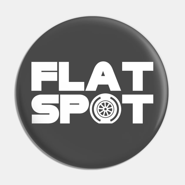 Flatspot F1 Tyre White Design Pin by DavidSpeedDesign