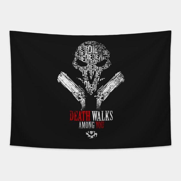 Death Walks Among You - Reaper Overwatch Tapestry by MizukamiDesigns