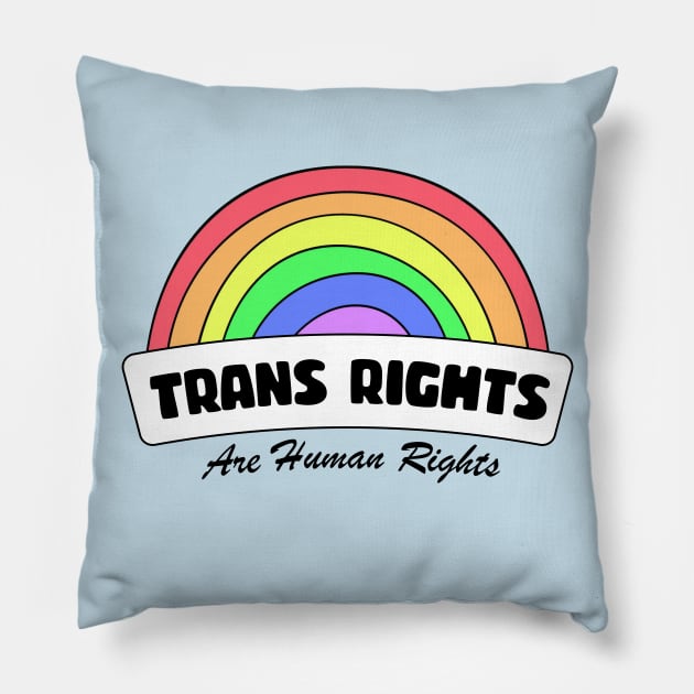 Trans Rights Are Human Rights Pillow by Football from the Left