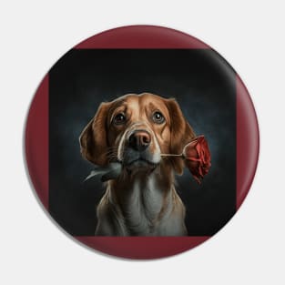 Beagle My Valentine Date Pin