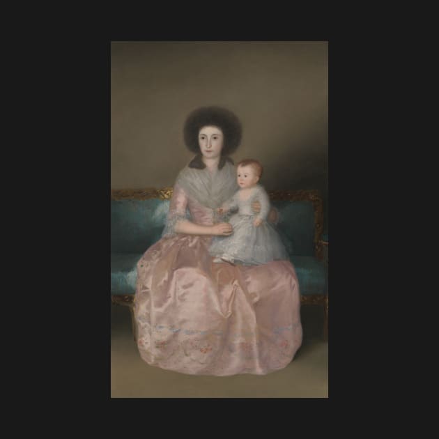 Condesa de Altamira and Her Daughter, Maria Agustina by Francisco Goya by Classic Art Stall