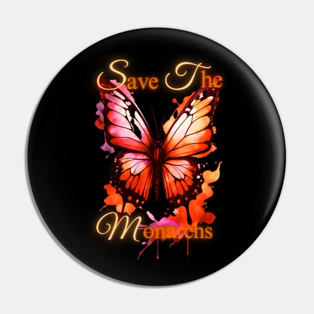 Save The Monarch Butterflies Pin by Trip Tank