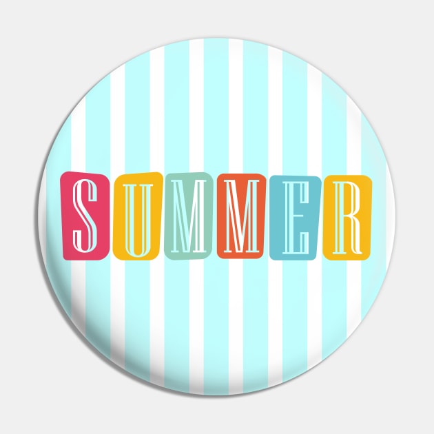 Summer - Blue stripes on - Pin by Peter the T-Shirt Dude