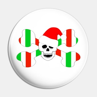 Christmas Skull And Bones Pin