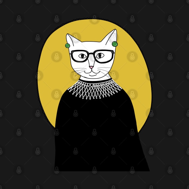 RBG As a Cat by KilkennyCat Art