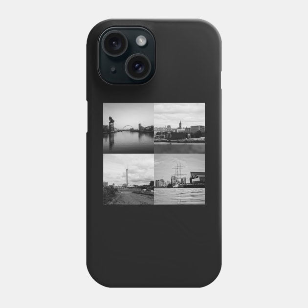 Glasgow landmarks on the Clyde Phone Case by simplythewest