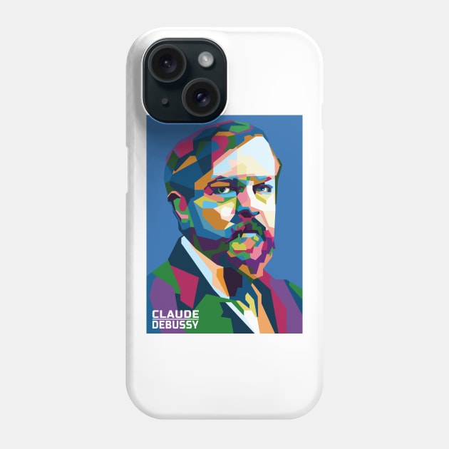 Abstract Pop Art Claude Debussy in WPAP Phone Case by smd90