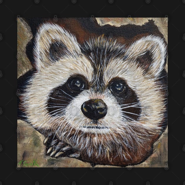 Raccoon Painting by ArtbyKirstenSneath