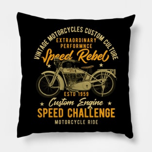 Legendary American Motorcycle Speed Racer Pillow