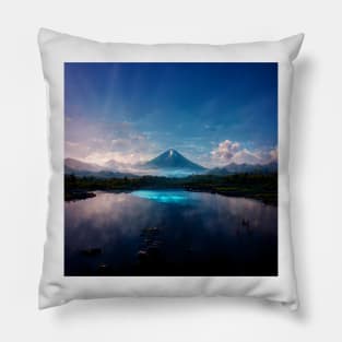 Mount Fuji Landscape Pillow