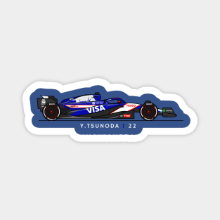 F1  Racing Yuki Tsunoda VCARB Fan shirt Magnet