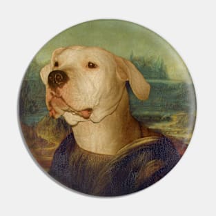 Mona Lisa Dogo Argentino Pin