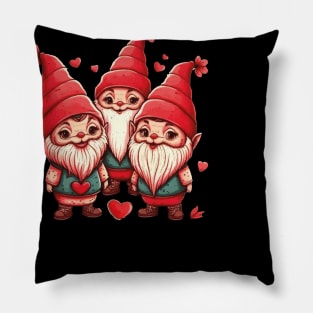 Happy valentine's day for women with gnomes design "v-day" Pillow