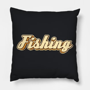 Fishing typography Pillow