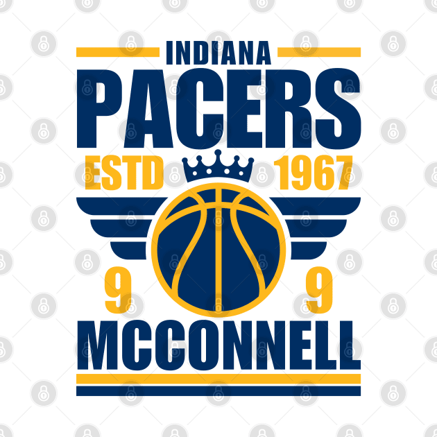 Indiana Pacers McConnell 9 Basketball Retro by ArsenBills